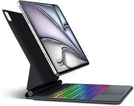 SENGBIRCH Magic Keyboard Case for iPad Air 6th 11" (M2) 2024 - UK QWERTY Layout 7 Colors Backlit Multi-Trackpad Keyboard for iPad Pro 11 inch 4th/3rd/2nd/1st, Black