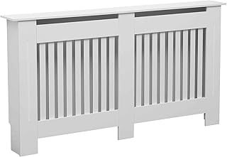 Small Grey Wooden Slatted Grill Radiator Cover MDF Cabinet