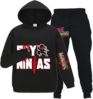 Ninjas Merch Kids Boys Girls Tracksuits Hoodies + Trousers 2pcs Sportwear Suit