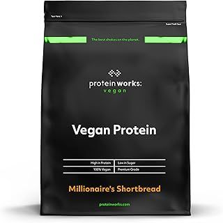 Protein Works - Vegan Protein Powder, Plant Based Protein Shake, Vegan Blend, Gluten Free, 33 Servings, Millionaire's Shortbread, 1 kg