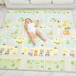 Baby Play Mat 150x180x1cm - Tummy Time Mat - XXL Large Size Baby Play Gym - Foldable Play Mat - Waterproof Foam Baby Play Mat Floor Mat For Kids Toddlers Children - Baby Mats For Floor Play