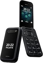 Nokia 2660 Flip Phone with 2.8" display, 4G Connectivity, Hearing Aid Compatibility (HAC), Camera, MP3 player, FM radio, Games, Dual SIM, Black