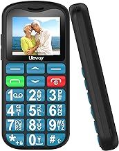 Big Button Mobile Phone for Elderly, Easy to Use Basic Mobile Phone, SIM Free Unlocked Senior Mobile Phone With SOS Emergency Button, Large Volume, Flashlight, FM Radio (Blue)