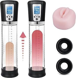 Vacuum Penis Pump for Men, Penis Enlargement Vacuum Pump with Pocket Vagina & 4 Suction Intensities, High-Vacuum Air Pressure Electric Pump Cock Enlarger for Bigger Stronger Harder Erection