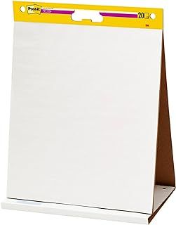 Post-it Super Sticky Meeting Charts, Pack of 1 Pad, with 20 Sheets,584 mm x 508 mm, White Color - For Brainstorming Anywhere and Keeping all Ideas Visible