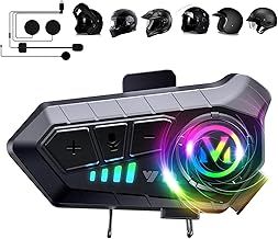 Motorcycle Helmet Speakers, Motorcycle helmet bluetooth Music Sharing Double Noise Cancellation Helmet Headphone Strong Bass/IPX6 Waterproof Headphone Speakers Compatible All Helmets 1000mAh