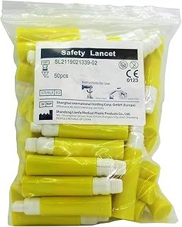 100 x Single Use Sterile Safety Lancets (21G) For Blood Testing / Diabetes / Cholesterol Test Samples