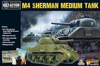 Warlord Games M4 Sherman 1:56 / 28mm US Army Plastic Scale Model Tank Kit for Bolt Action Highly Detailed World War 2 Miniatures