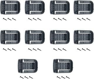 Battery Mounts Holder Compatible with DeWalt 18V 54V XR Pack of 10 Black