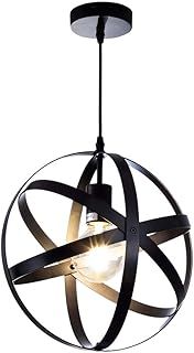 Black Ceiling Light, Modern Industrial Ceiling Lights with Adjustable Shape & Length, Round Pendant Light Fixture with E27 Fitting, Ceiling Lights Living Room Kitchen Bedroom Lounge Hallway