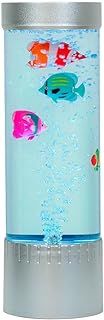 32cm Kids Bedroom Colour Changing Sensory Mood Lighting LED Novelty Bubble Tower Fish Lamp Bedside Light