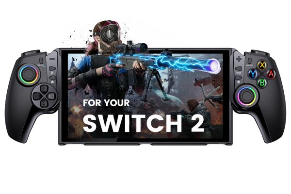 ALEEMTRY Switch 2 Controller Handheld for Switch 2 Console, Wireless Large Grip Controller with RGB Hall Effect Joysticks/1000mAh Battery/Turbo, Only for Swtich 2 Console