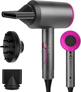 Sendowtek Hair Dryer 2000W, Professional Negative Blow Dryer Quick Drying Powerful with Concentrator Cool Hot Shot Switch 3 Setting Wind Hairdryer with Diffuser for Women Men Home