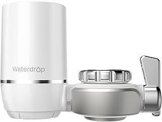 Waterdrop Water Filter Tap WD-FC-01, NSF Certified 1200L Long-Life Tap Water Filter System with Ultra Adsorptive Material, Reduces Chlorine and Odor - Fits Standard Faucets (1 Filter Included)