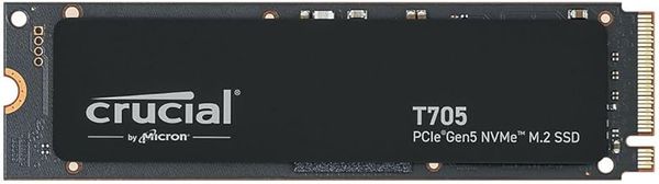 Crucial T705 2TB SSD PCIe Gen5 NVMe M.2 Internal Gaming SSD, Up to 14,500MB/s, Microsoft DirectStorage, PCIe 4.0 Backwards Compatible, Solid State Drive - CT2000T705SSD3