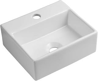 Modern Square Ceramic Small Cloakroom Basin Wall Hung Bathroom Sink CA1002