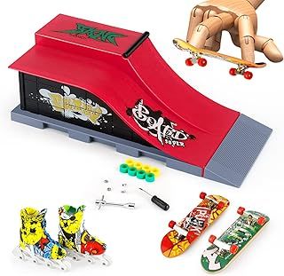 Mini Finger Skateboard and Ramp Accessories Set (E)