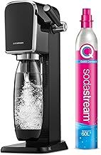 SodaStream - Art Sparkling Water Maker, Retro Design, Quick Connect CO2 system, Includes 60L Gas Cylinder, BPA-Free 1L Bottle, Black
