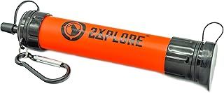 2xplore- Water Filter Straw- Personal Water Filter For Water Purification Used For Camping, Outdoors And Survival Equipment.