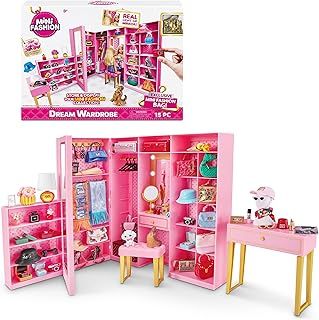 5 SURPRISE Mini Fashion, Dream Wardrobe, Store and Display Doll Fashion Accessories, Mini Fashion, Includes Exclusive Mini Fashion Bag, Doll Playset