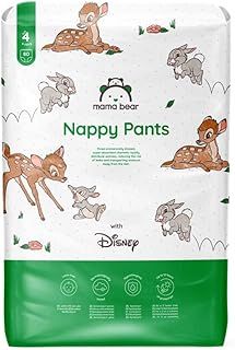 Amazon Brand - Mama Bear Disney Nappy Pants, Size 4 (9-15 kg), 80 Count, White
