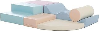 Explorer Set Foam Blocks Equipment Softzone Shapes Activity Toys for Toddlers ages 1-3 for climbing - 6 Shape (pastel color)