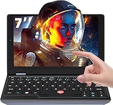 Fsjun 7.0'' Mini Laptop, Metal Touchscreen, Celeron Processor Up to 2.6GHz, 12GB RAM, 512GB SSD, Win11, Office 2019, Webcam, Mini HDMI, WiFi, Ultra-Light Portable Notebook for Travel & Business