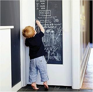 Blackboard Chalk Board Wall Sticker Wrapping Paper 43cm x 200cm for Home School & Office(Black)