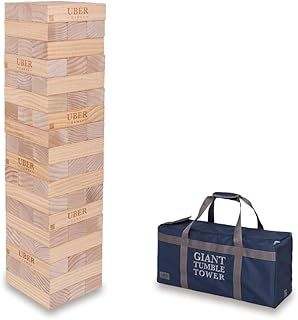 Tumble Tower - Pine - Size GIANT - Giant Garden Games - Giant Outdoor Games for everyone- Wooden Tumbling Towers - FSC Certified Pine - Great for Events, Weddings & Party