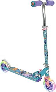 Stitch Kids Scooter for Girls and Boys - Folding Inline 2 Wheel Scooter - Boys Scooter and Girls Scooter - Adjustable Purple Light Up Scooter - Two Wheel Scooter Wheels Light Up - 58x30x80cm