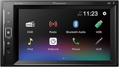Pioneer DMH-A240DAB Mechafree 6.2” touchscreen multimedia player with Smartphone Mirroring. Bluetooth, DAB/DAB+ Digital Radio, 13-band GEQ.