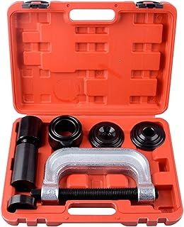 YT1040 Ball Joint Press & U Joint Removal Tool Kit with 4x4 Adapters for Most 2WD and 4WD Cars and Light Trucks,red