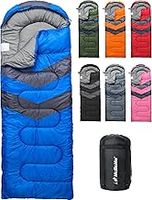 MalloMe Sleeping Bags for Adults & Kids Sleeping Bag 3-4 Season - Ultralight Backpacking Sleeping Bag Cold Weather & Warm, Lightweight Compact, Single Adult Girls Boys Winter Sleep Camping Accessories