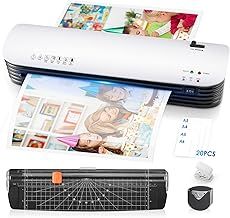 A3 Laminator, Laminator Machine 13 Inch Cold and Thermal for A3/A4/A5/A6,A3 A4 Laminator with Paper Cutter and Corner Rounder,Laminating Machine for Home Office School,20 Pouches Included,Fast Warm Up