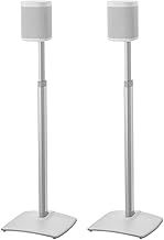 Sanus WSSA2-W2 Height Adjustable Wireless Speaker Stand in Pair for SONOS ONE PLAY: 1 and PLAY: 3 - White