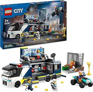 LEGO City Police Mobile Crime Lab Truck Toy for 7 Plus Year Old Boys, Girls & Kids, Vehicle Set with Quad Bike, 2 Officer, 1 Scientist and 2 Crook Minifigures for Pretend Play, Birthday Gifts 60418