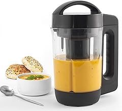 Salter EK5119 Digital Soup Maker - 1.6L Clear Transparent Jug, BPA Free, 5 Settings, Keep Warm Function, Digital Control Panel, Auto-Memory Function, Overspill Prevention, 900W, Healthy Smoothie Maker
