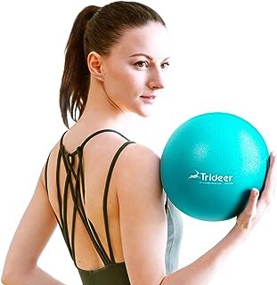 Trideer Soft Pilates Ball, Small Exercise Ball, 23/25cm Mini Gym Ball, Pilates, Yoga, Core Training and Physical Therapy, Improves Balance (Office & Home & Gym)