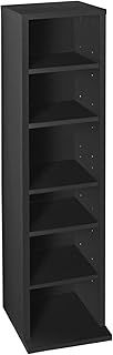 DVD Storage Tower Rack 102 CD unit shelf organiser archieve wood black White (Black)