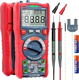 AstroAI Digital Multimeter TRMS 6000 Counts Auto-Ranging Voltage Tester Measuring AC/DC Voltage Current Resistance Temperature Continuity Capacitance Frequency Diodes Voltmeter with NCV