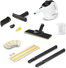 Kärcher Steam Cleaner SC 1 EasyFix, steam pressure: 3 bar, heating time: 3 min, power: 1.200 W, surface power: 20 m², tank: 200 ml, with floor cleaning set EasyFix, nozzles and microfibre cover