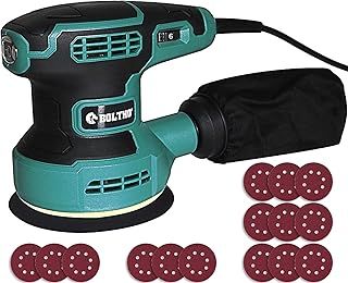 320W Random Orbital Sander, 125MM 13000RPM 6 Variable Speed Electric Orbit Sander, 15Pcs Sandpapers, Efficient Dust Collector, Ideal for DIY, Sanding Down & Finishing Wood