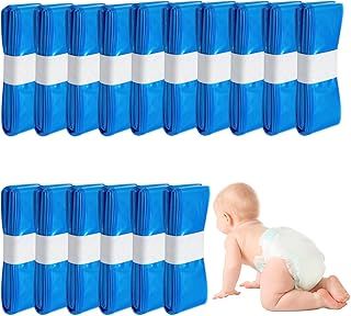 16Pcs Diaper Pail Refill Bags Set, Nappy Bin Refills, Nappy Disposal Bags, Compatible with Tommee Tippee Sangenic, Twist and Click, Angelcare, Extra Thick Anti-Odor Antibacterial Multilayer Film, 4.5M