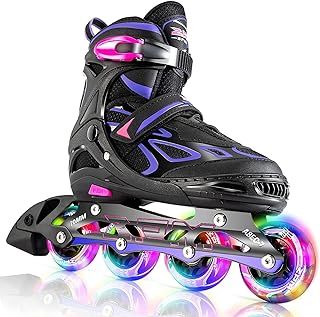 2pm Sports Adjustable Light up Kids Inline Skates, Inline Skates for Boys and Girls