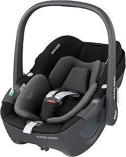 Maxi-Cosi Pebble 360 i-Size, Baby Car Seat, 360 Car Seat Newborn, 0-15 Months (40-83 cm), One-Hand Rotation, ClimaFlow, Easy-in Harness, G-Cell Side Impact Protection, Essential Black