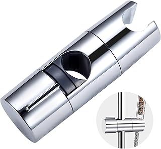 Shower Head Holder for 19-25MM Riser Rail, Adjustable Shower Rail Rod Clamp Holder Bracket, Chrome Plated