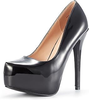 DREAM PAIRS Women's Slip On Stiletto High Heel Platform Dress Court Shoes SWAN_30