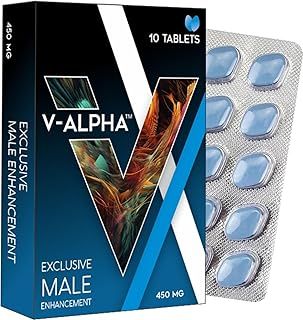 V-ALPHA - Longer, Stronger, and Harder – Performance and Stamina Endurance Booster Herbal Supplement for Men with Ginseng – 10 Tablets