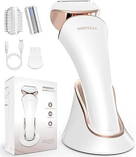 PRITECH Electric Shaver for Women - Cordless Ladies Shaver, Lady Razor for Legs, Arm, Underarms, Bikini, USB Rechargeable Wet & Dry Waterproof Razor for Woman