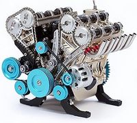 TECHING v8 Engine Model kit That Works Metal Assembly DIY Car Engine Model Kit 500+Pcs Educational Experiment